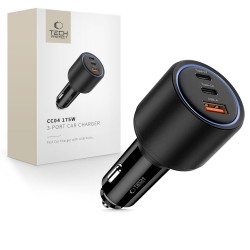 Tech-Protect CC04 3-Port Car Charger PD 175W – Μαύρο